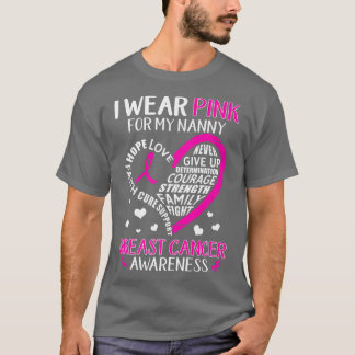 Bröstcancer medvetenhet I Bära Rosa för min Nanny T Shirt
