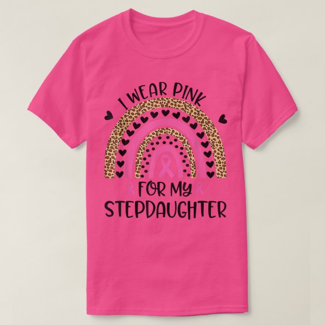 Bröstcancer medvetenhet I-Bärans Rosa för min Step T Shirt (Design framsida)