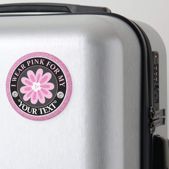 Bröstcancer Medvetenhet Jag bär Rosa För Magnet (In Situ (Luggage))