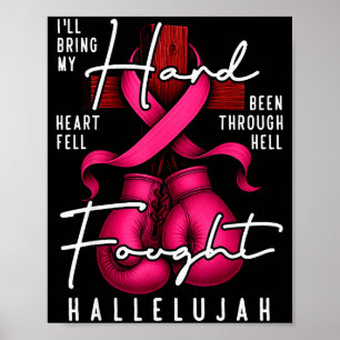 Bröstcancer Medvetenhet Kristna Svårt Uppnått Hall Poster