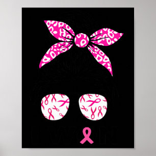 Bröstcancer Medvetenhet Leopard Retro I Won Kvinno Poster