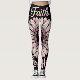 bröstcancer medvetenhet månad tro hopp botemedel leggings