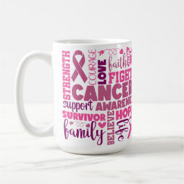 BRÖSTCANCER MEDVETENHET & MEDVETENHET KAFFEMUGG