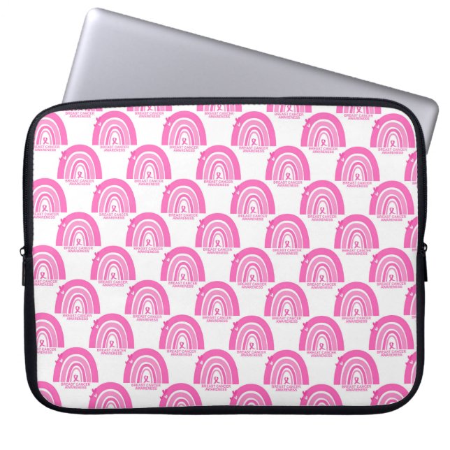 BRÖSTCANCER MEDVETENHET & MEDVETENHET LAPTOP FODRAL (Framsidan)