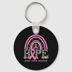 Bröstcancer Medvetenhet Rosa Band Månad Stöd Nyckelring