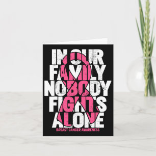 Bröstcancer medvetenhet Rosa Family Breast Cancer Kort
