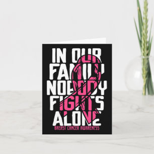 Bröstcancer medvetenhet Rosa Family Breast Cancer Kort