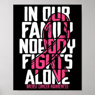 Bröstcancer medvetenhet Rosa Family Breast Cancer Poster