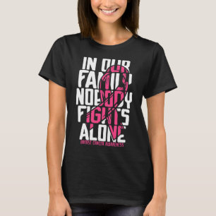 Bröstcancer medvetenhet Rosa Family Breast Cancer  T Shirt