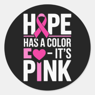 Bröstcancer medvetenhet Rosa oktober Breast Cancer Runt Klistermärke