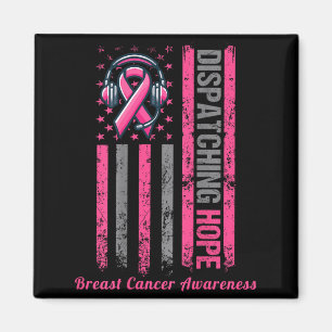 Bröstcancer medvetenhet rosa på baksidan magnet