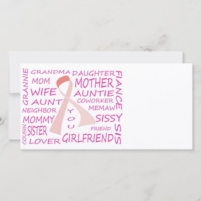BRÖSTCANCER-MEDVETENHET ROSA RIBBON DESIGN (Framsida)