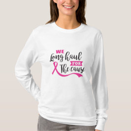 Bröstcancer Medvetenhet Rosa Svart Typografi T Shirt