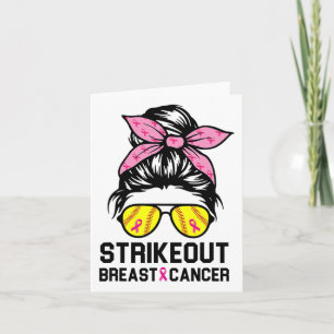 Bröstcancer Medvetenhet Softboll Mamma Kvinnor Kort