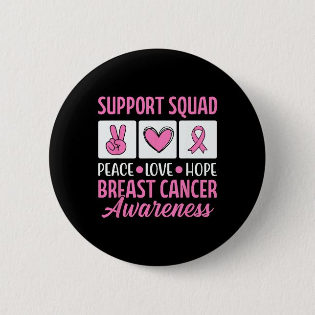 Bröstcancer medvetenhet Squad for Awareness Warria Knapp (Framsida)
