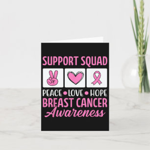 Bröstcancer medvetenhet Squad for Awareness Warria Kort