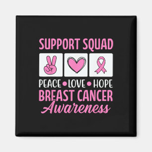 Bröstcancer medvetenhet Squad for Awareness Warria Magnet