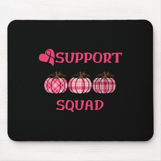 Bröstcancer medvetenhet Squad - Rosa Pumpkins Musmatta (Framsidan)