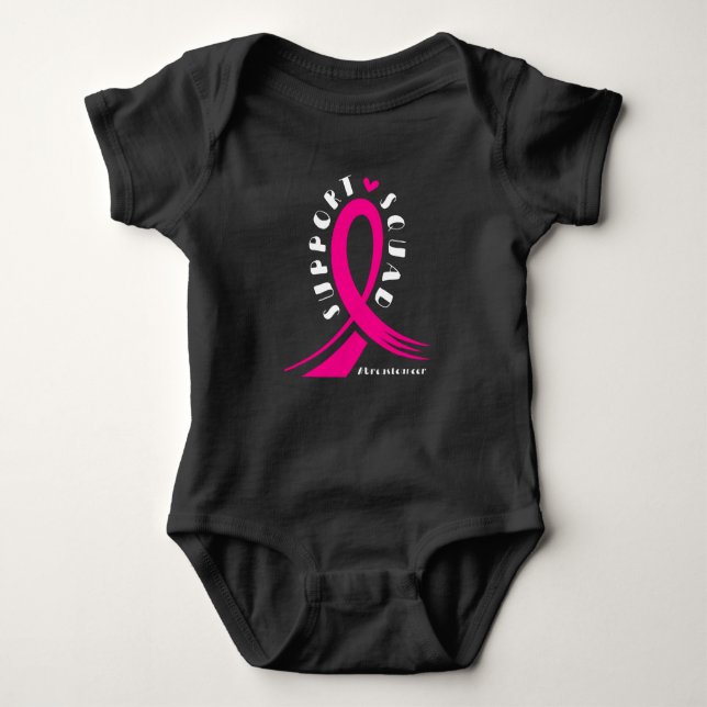 Bröstcancer medvetenhet Squad Rosa Ribbon T Shirt (Framsida)