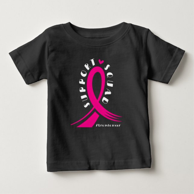 Bröstcancer medvetenhet Squad Rosa Ribbon T Shirt (Framsida)