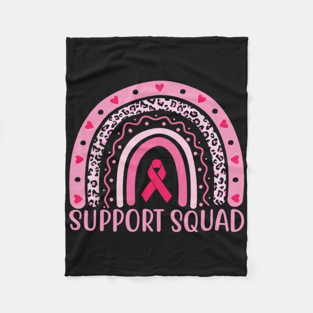 Bröstcancer medvetenhet Squad Warrior Breast Cance Fleecefilt (Framsidan)