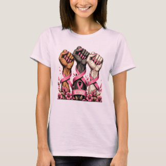 Bröstcancer Medvetenhet Starka Kvinnor Stöd T Shirt