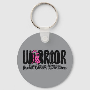 Bröstcancer Medvetenhet Warrior Rosa Band Kvinnor Nyckelring
