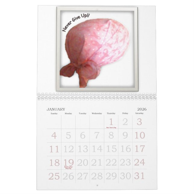 Bröstcancer medvetenhetkalender kalender (Jan 2026)