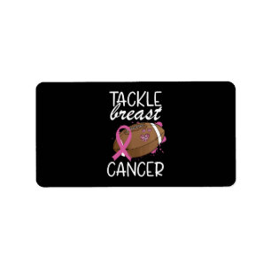 Bröstcancer - medvetenhetsband Tackla Cancer Adressetikett