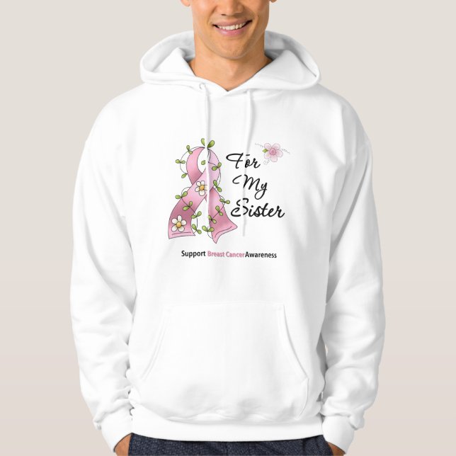 Bröstcancer medvetenhetsyster hoodie (Framsida)