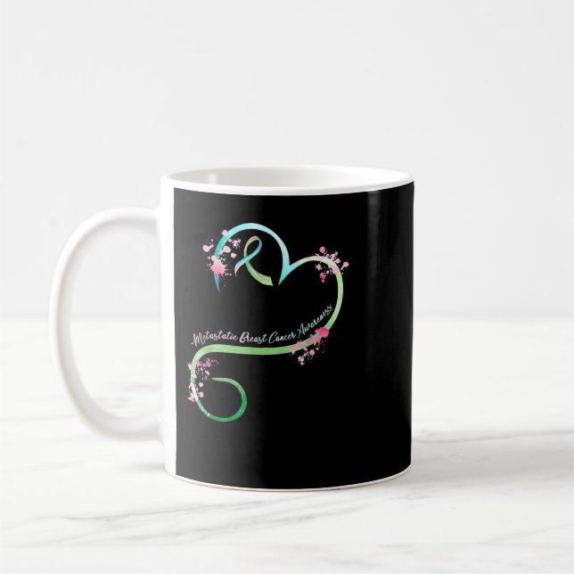 Bröstcancer Metastatiskt bröstcancermedvetande H Kaffemugg (Vänster)