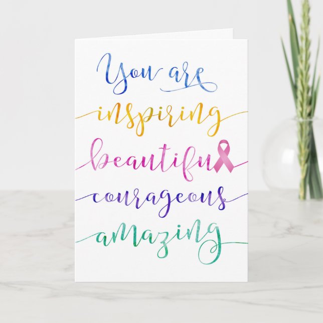 Bröstcancer - minns vem du är kort (Framsida)