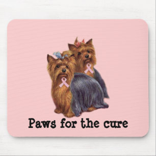 Bröstcancer Mousepad för Yorkshire Terrier Musmatta