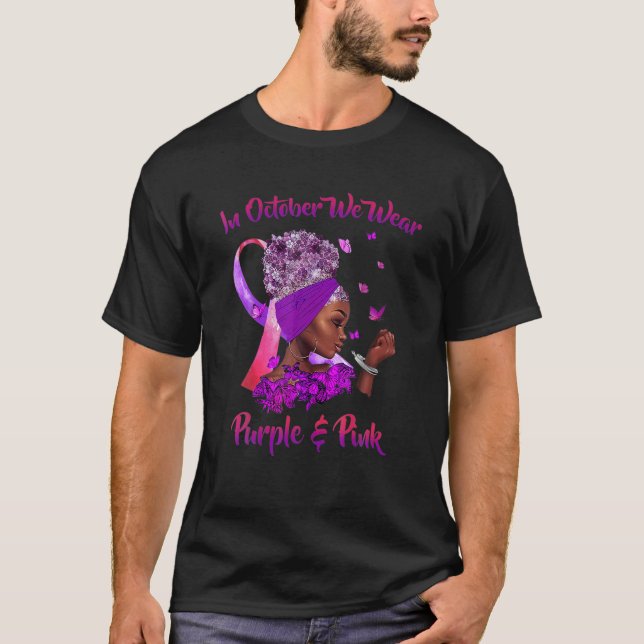 Bröstcancer och Domestic Våldsamheten Blöc T Shirt (Framsida)