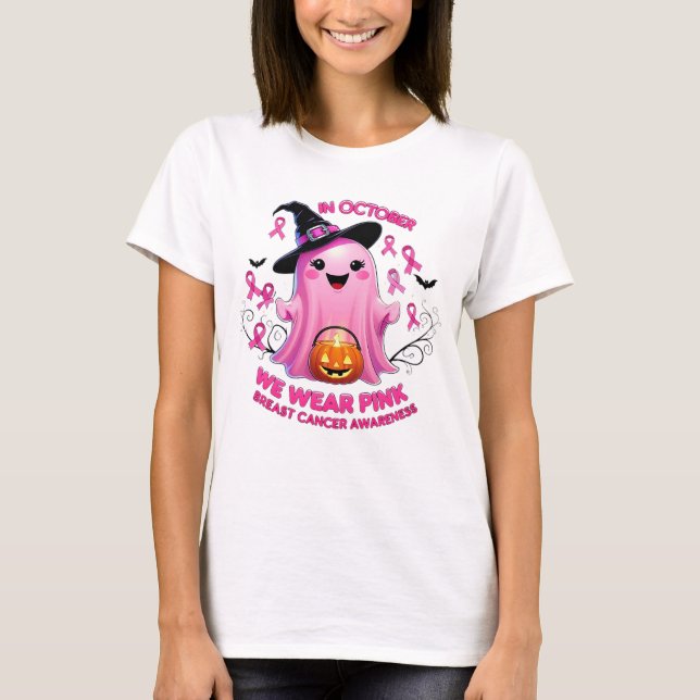 Bröstcancer och Halloween: Fantasy Ribbon T Shirt (Framsida)