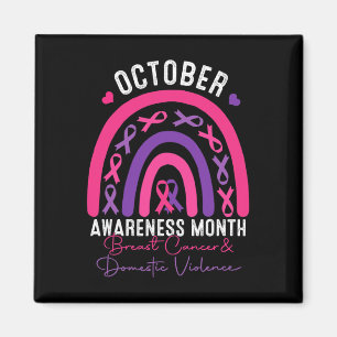 Bröstcancer Och Medvetenhet Om Våld I Heme Month Magnet