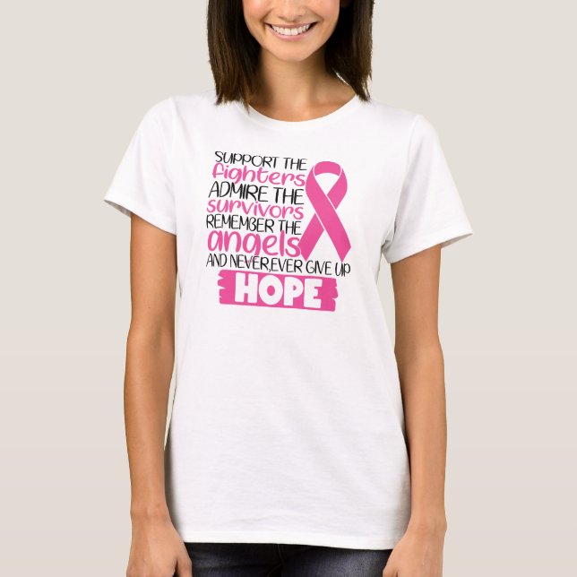 BRÖSTCANCER OCH MEDVETENHET T SHIRT (Framsida)
