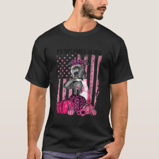 Bröstcancer oktober Pitbull Hund Rosa Pumpkin Ame T Shirt