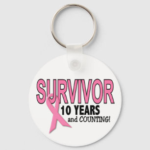 BRÖSTCANCER ÖVERLEVANDE 10 år & räkna Nyckelring
