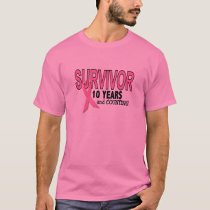 BRÖSTCANCER ÖVERLEVANDE 10 år & räkna T Shirt