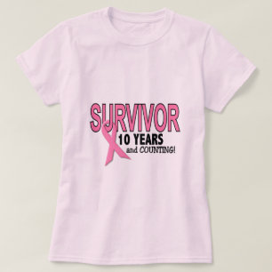 BRÖSTCANCER ÖVERLEVANDE 10 år & räkna T-shirt