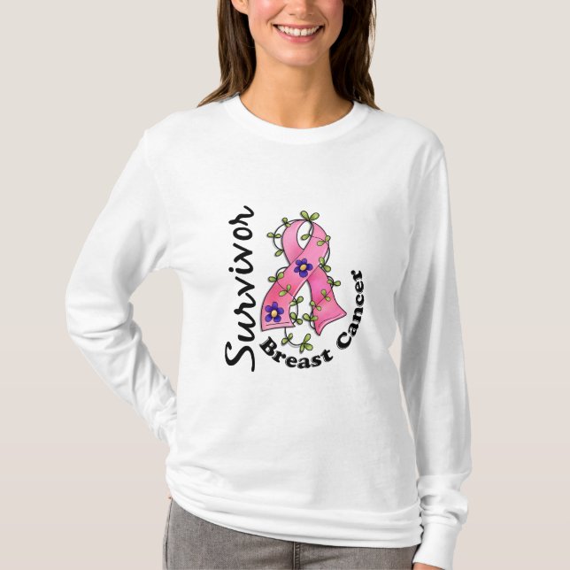 Bröstcancer överlevande 15 t-shirt (Framsida)