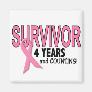BRÖSTCANCER ÖVERLEVANDE 4 år & räkna Magnet