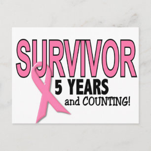 BRÖSTCANCER ÖVERLEVANDE 5 år och räknare Vykort