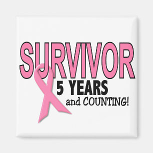 BRÖSTCANCER ÖVERLEVANDE 5 år & räkna Magnet