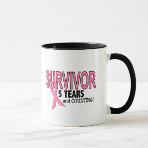 BRÖSTCANCER ÖVERLEVANDE 5 år & räkna Mugg