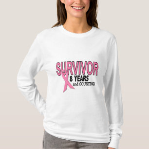 BRÖSTCANCER ÖVERLEVANDE 8 år & räkna T-shirt