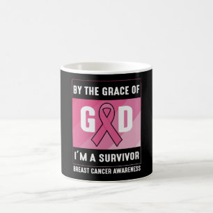 Bröstcancer överlevande av Guds Grace Christian Kaffemugg