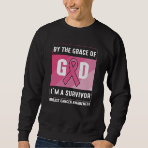 Bröstcancer överlevande av Guds Grace Christian Lång Ärmad Tröja