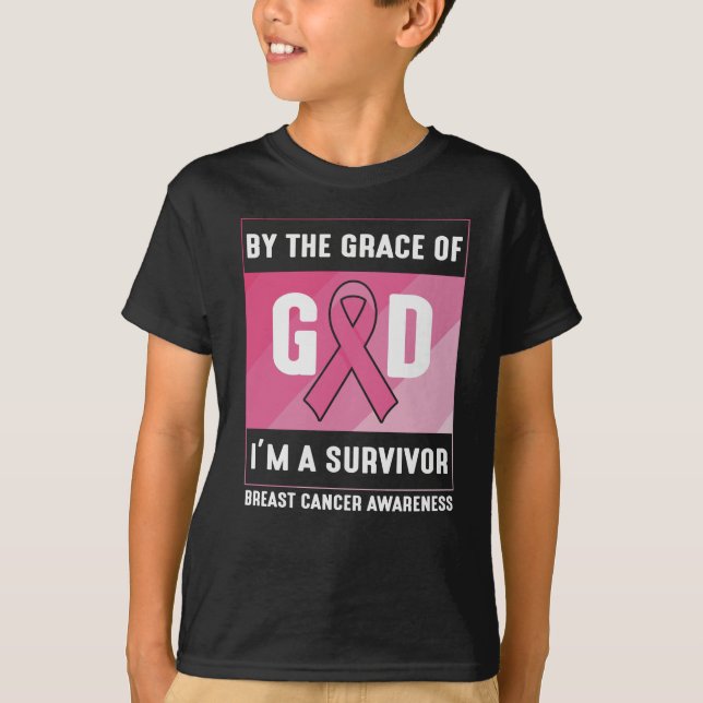 Bröstcancer överlevande av Guds Grace Christian T Shirt (Framsida)